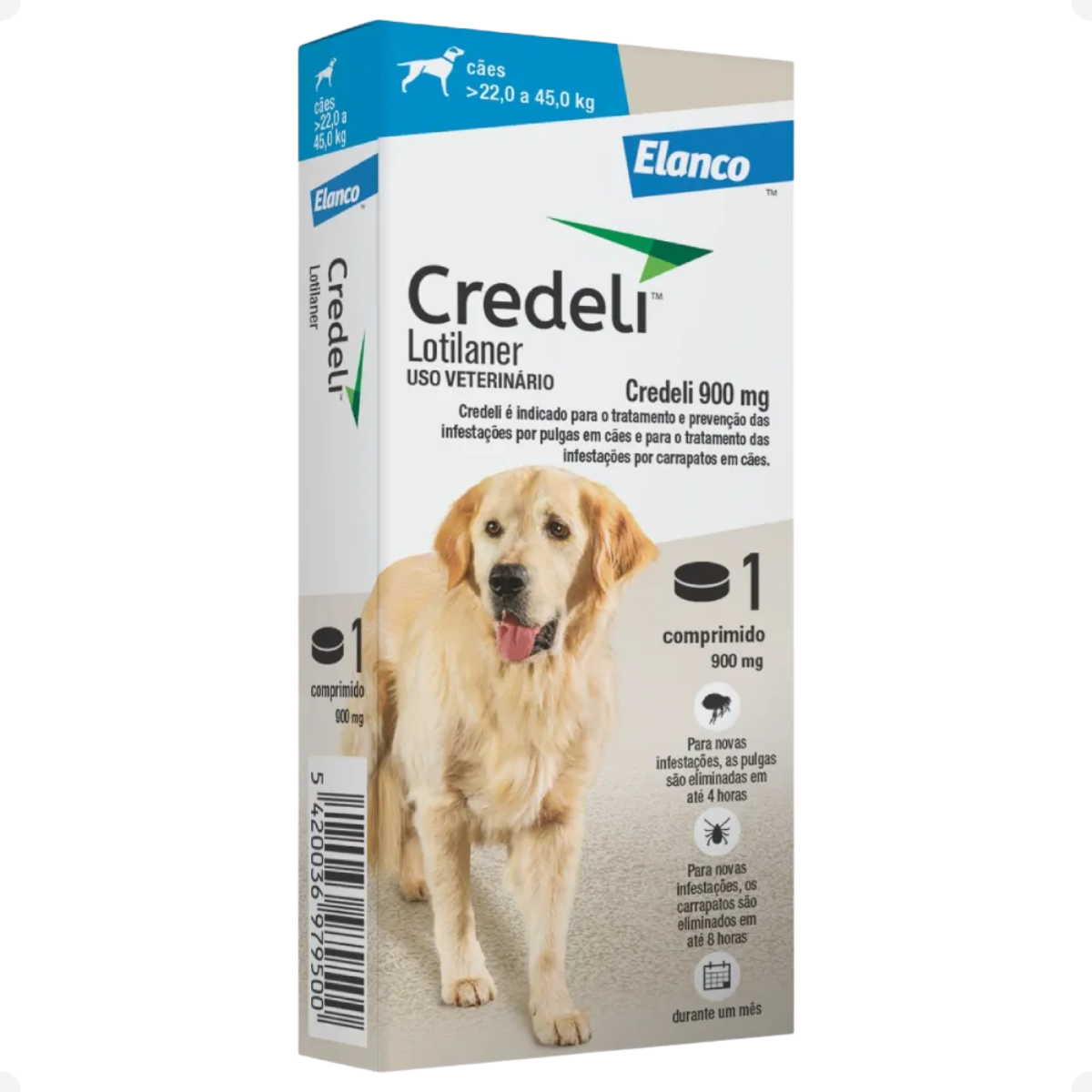 Credeli 900mg – 22kg a 45kg (1 comprimido)