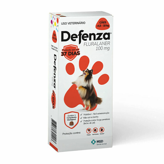 Antiparasitário MSD Defenza 100mg - Cães de 4,5 kg a 10kg