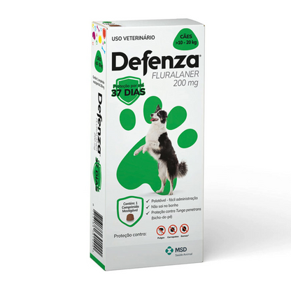 Antiparasitário MSD Defenza 200mg - Cães de 10kg a 20kg