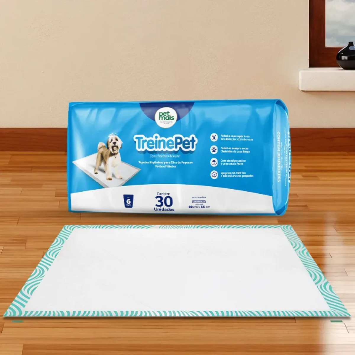 PETMAIS Tapete Higiênico TreinePet 60x55cm - 30 unidades