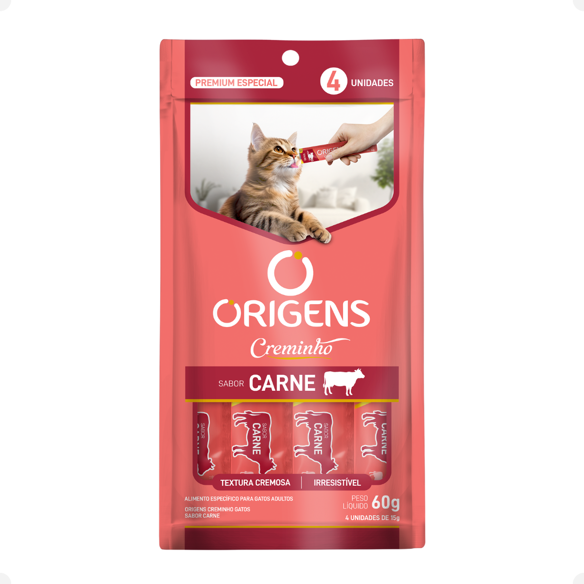 Origens Creminho para Gatos Sabor Carne – 15g