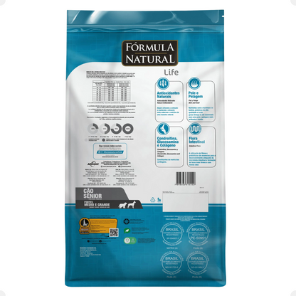 Ração Fórmula Natural Life Cães Adultos Médio e Grande Porte – 15kg