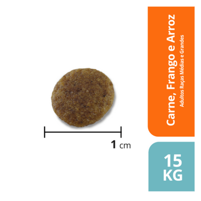 Ração Max Carne e Frango para Cães Adultos Médio e Grande Porte – 15kg
