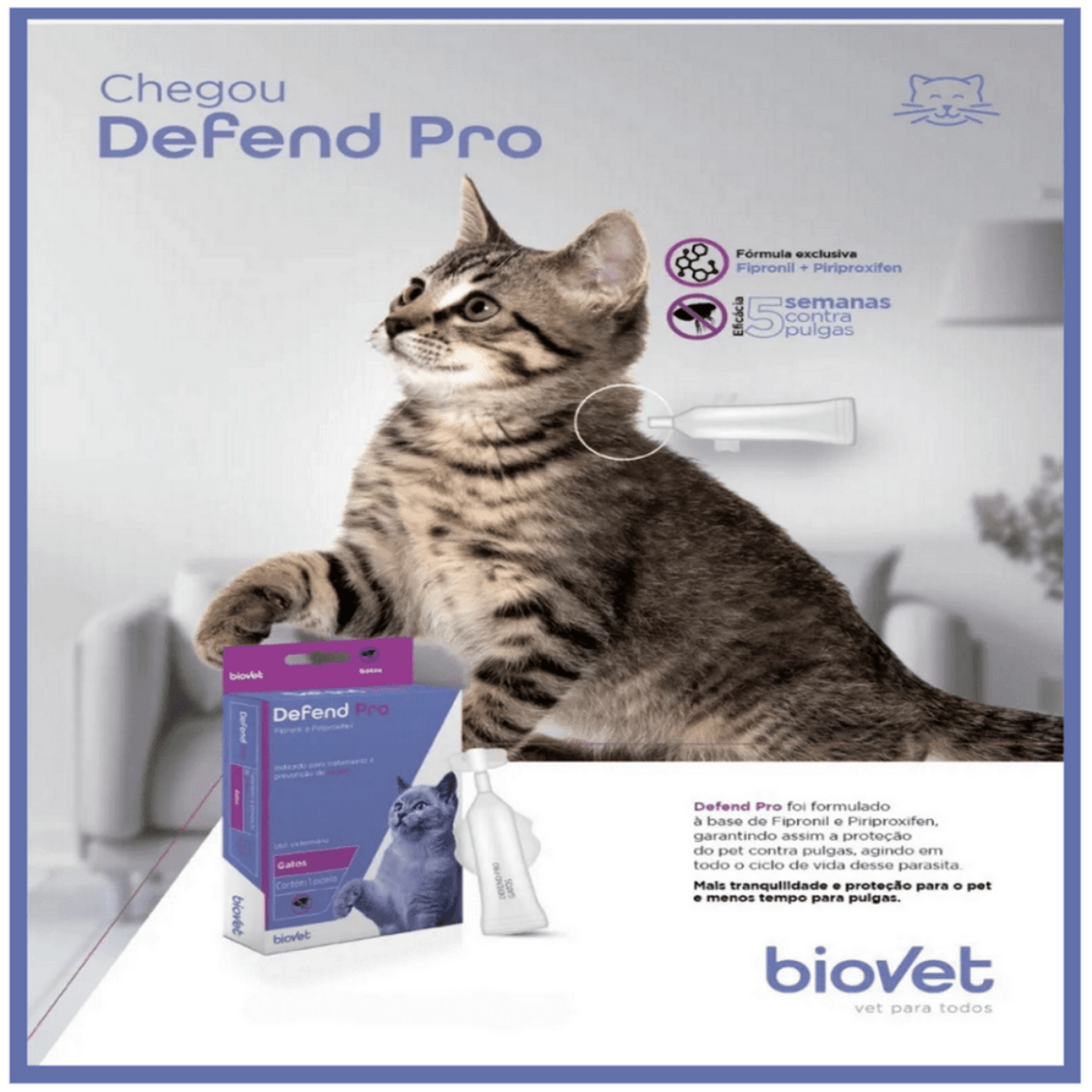 Defend Pro Gatos – Antipulgas e Carrapatos