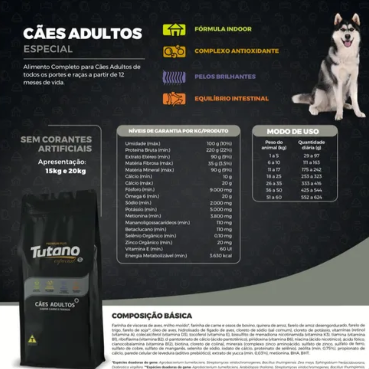 Tutano Especial Cães Adultos Carne e Frango 15kg