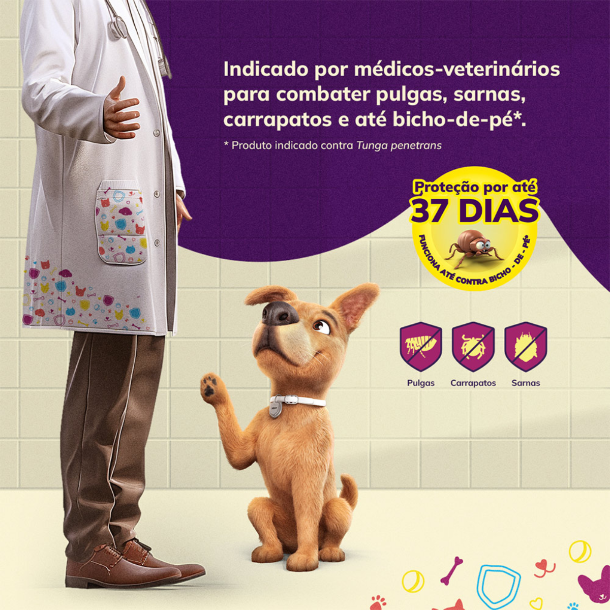 Antiparasitário MSD Defenza 45mg - Cães de 2 a 4,5 kg