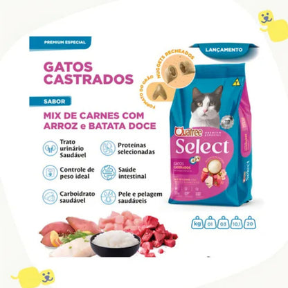 QUATREE SELECT GT CASTRADOS 1KG MIX DE CARNES